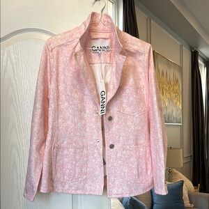 GANNI Pink Floral Women's Jacket new w tag! size 38